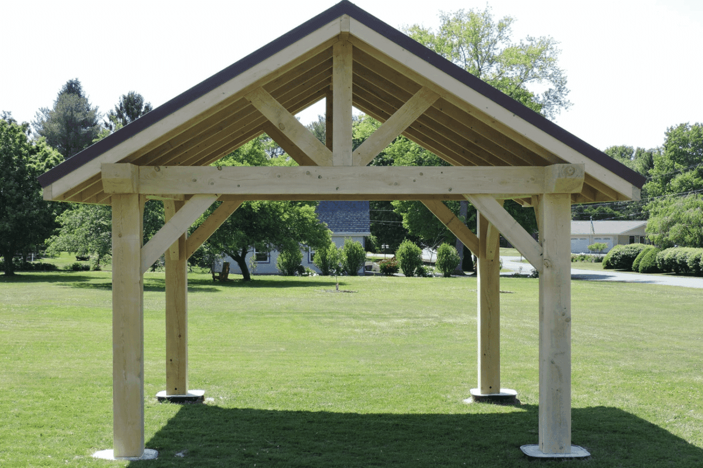 a custom backyard pavilion