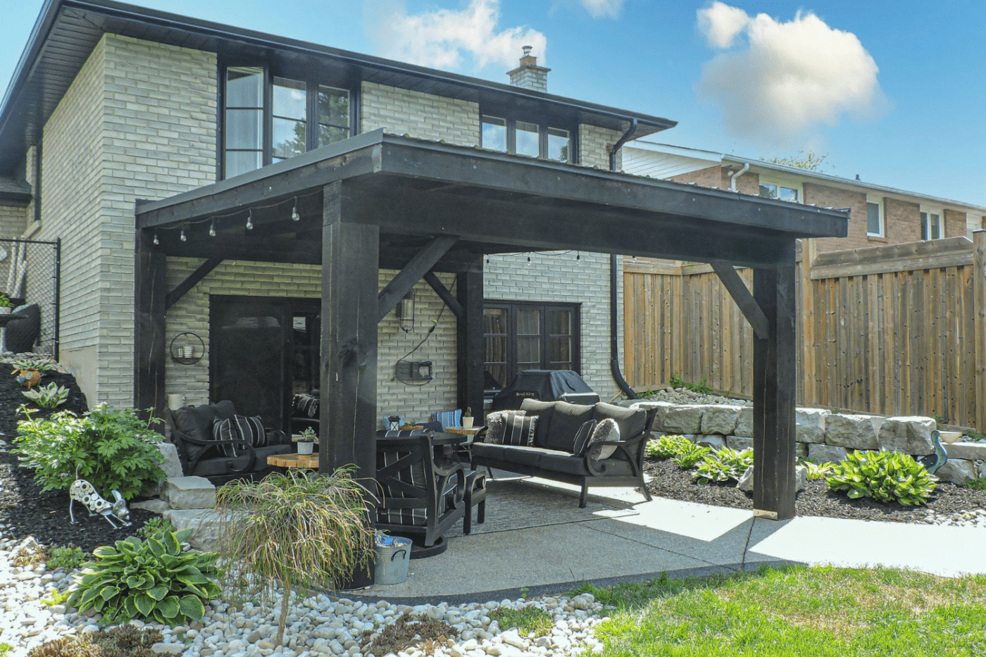 timber frame backyard pergola for sale in canfield oh