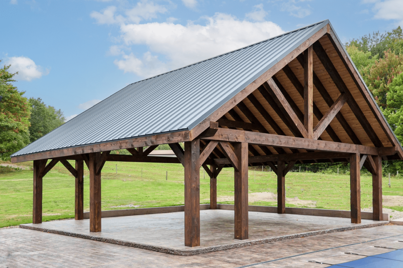 Commercial pavilion in a park