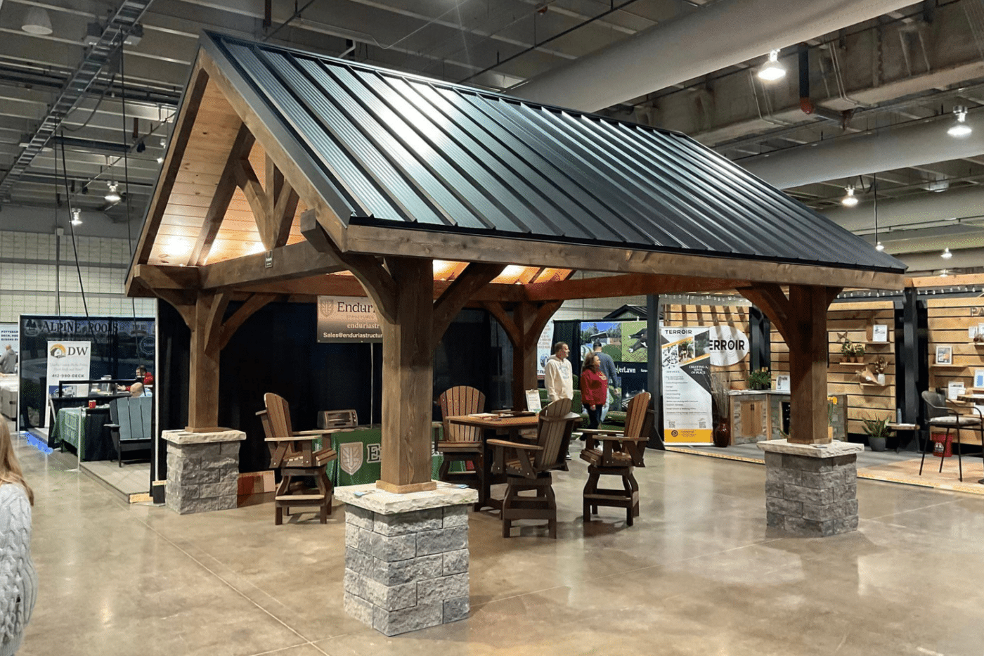 Commercial pavilion indoors during show