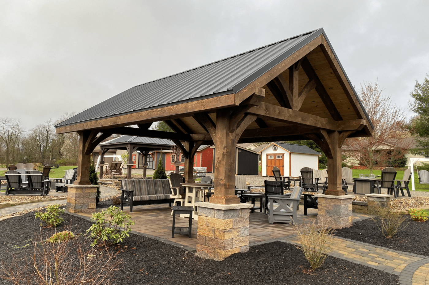 custom timber frame pavilion for sale in oh