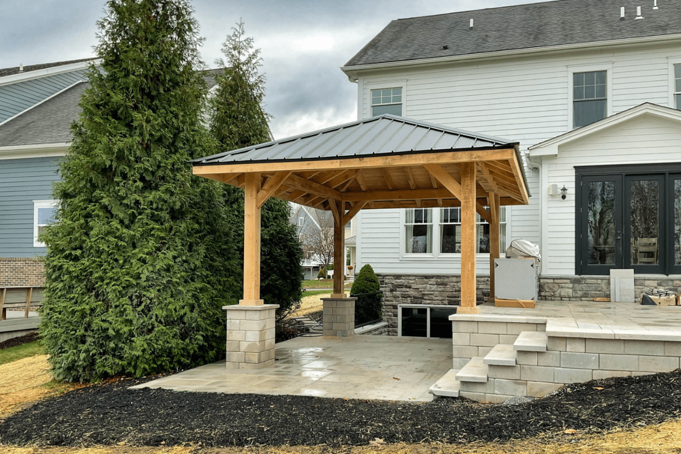 backyard pavilion with metal roof for sale in pa