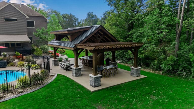 the lakeside luxe pergola and pavilion in ohio