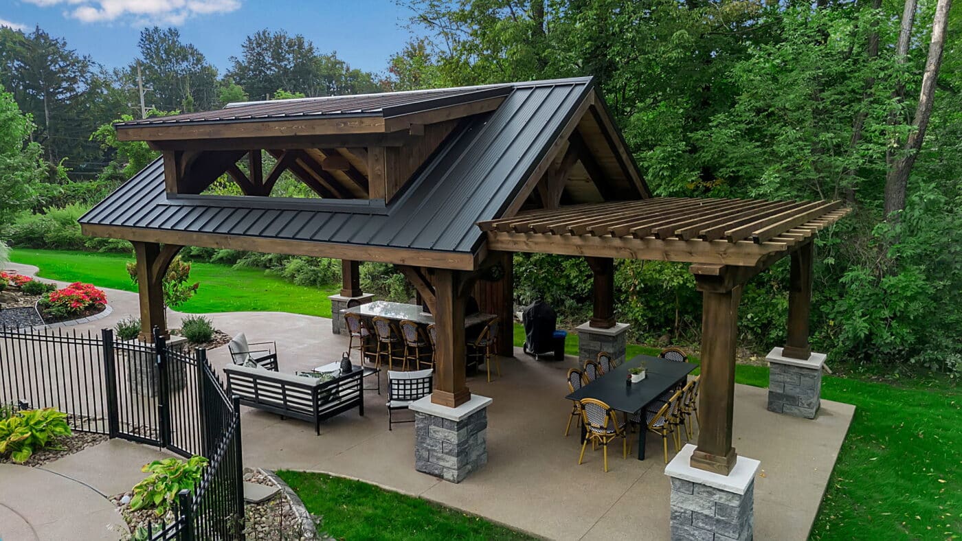 the lakeside luxe pergola in ohio