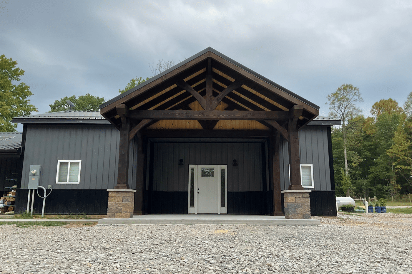 timber frame porch in ohio