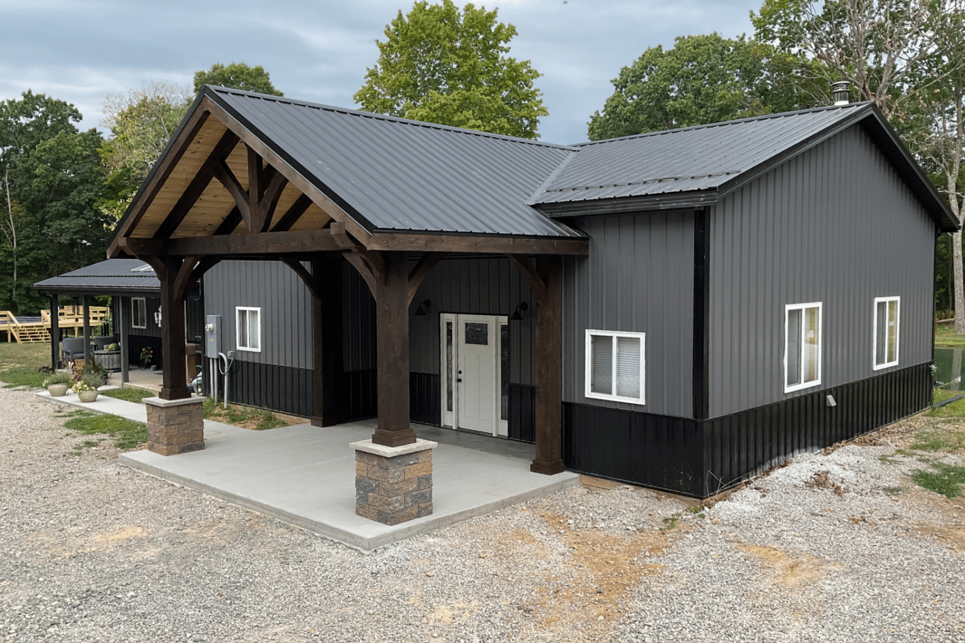 timber frame porch in ohio