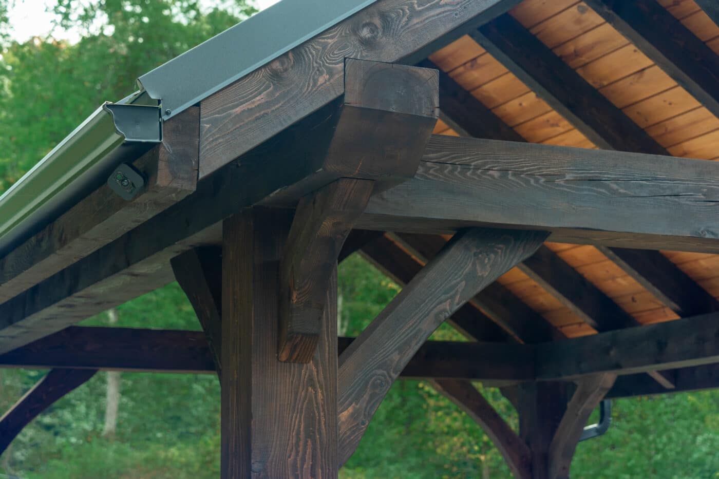 wooden pavilion beams